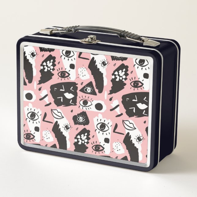 Modelo moderno abstracto del ojo y de los labios (Anverso)