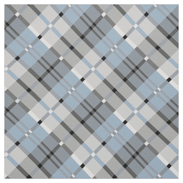 Modelo moderno de la tela escocesa azul claro y (Retal)
