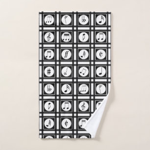 Modelo moderno elegante de las notas musicales