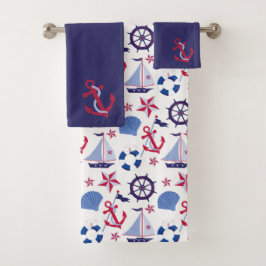 Modelo náutico del rojo de azules marinos