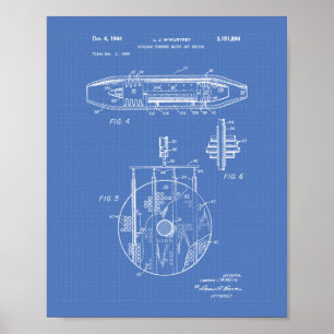 Modelo nuclear 1959 del arte del motor del chorro