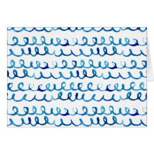 Modelo ondulado de la acuarela azul pintada a mano