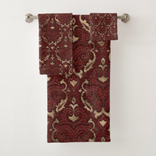 Modelo oriental - cuero y oro rojos