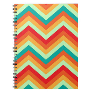 Modelo retro de Chevron del zigzag del cuaderno
