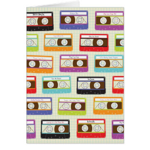Modelo retro de la cinta de casete 80s de Mixtapes