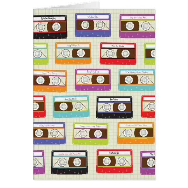Modelo retro de la cinta de casete 80s de Mixtapes (Frente)