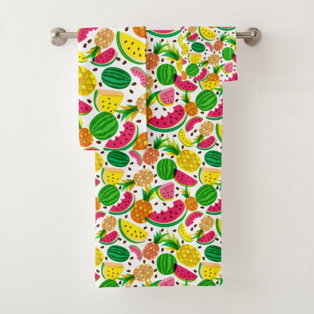 Modelo rojo y amarillo de la fruta tropical (In situ)