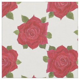 Modelo romántico de los rosas rojos en la tela de