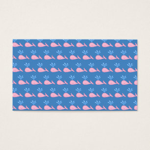 Modelo rosado de la ballena en azul