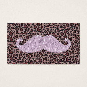 Modelo rosado divertido del bigote y del estampado