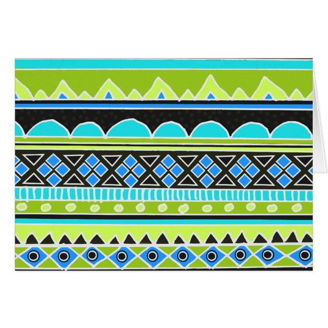 Modelo tribal verde y azul de neón (Anverso (Horizontal))