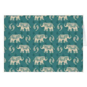 Modelo verde azulado de la caravana del elefante