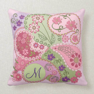 Modelos de Paisley, flores y almohada de encargo