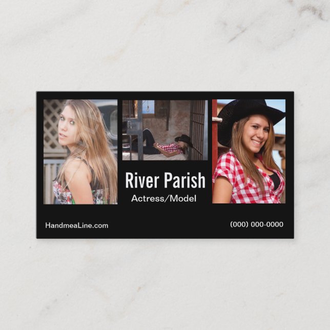 Modelos o actores de la tarjeta de visita del (Anverso)