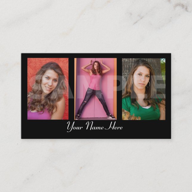 Modelos y tarjeta de visita del Headshot de los (Anverso)