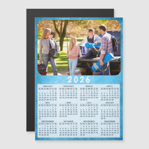 Modern 2025 Calendar Family Photo Fridge Magnet