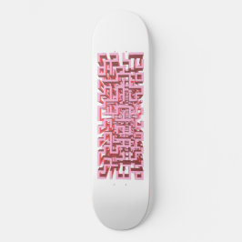 Modern 3D Pink Maze Skateboard Deck