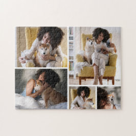 Modern 5 Photo Collage Jigsaw Puzzle
