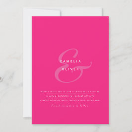 Modern Ampersand Wedding Invitar código QR RSVP