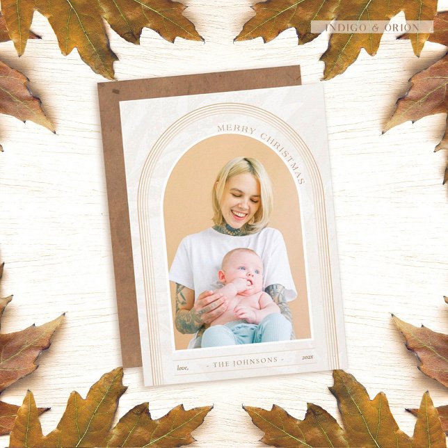 Modern Arch Photo Christmas Card (Subido por el creador)