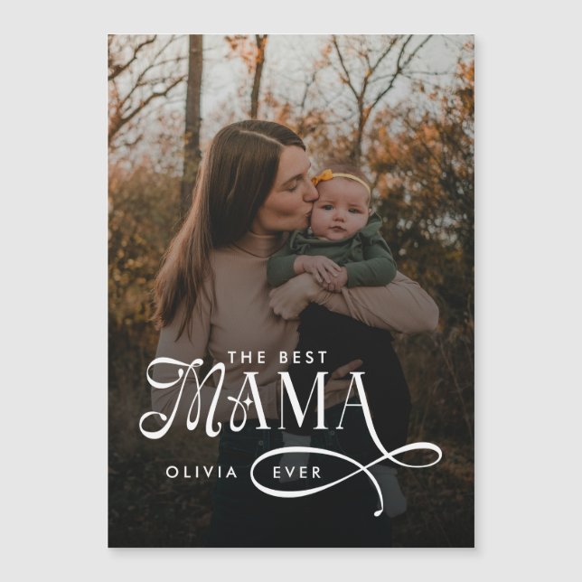 Modern Best Mama Ever Photo Mothers Day Gifts (Anverso)