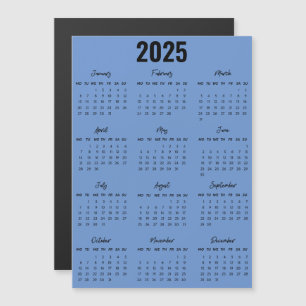 Modern Black White 2025 Calendar Full Year View