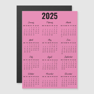 Modern Black White 2025 Calendar Full Year View
