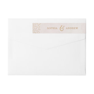 Modern blush glitter rose gold wedding monogram