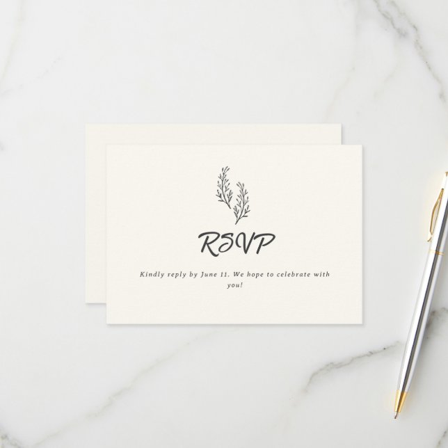 Modern Bohemian Desert Romance | RSVP Card (Anverso/Reverso In Situ)