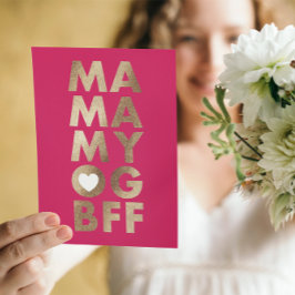 Modern Bold Relieve metalizado falso texto tarjeta