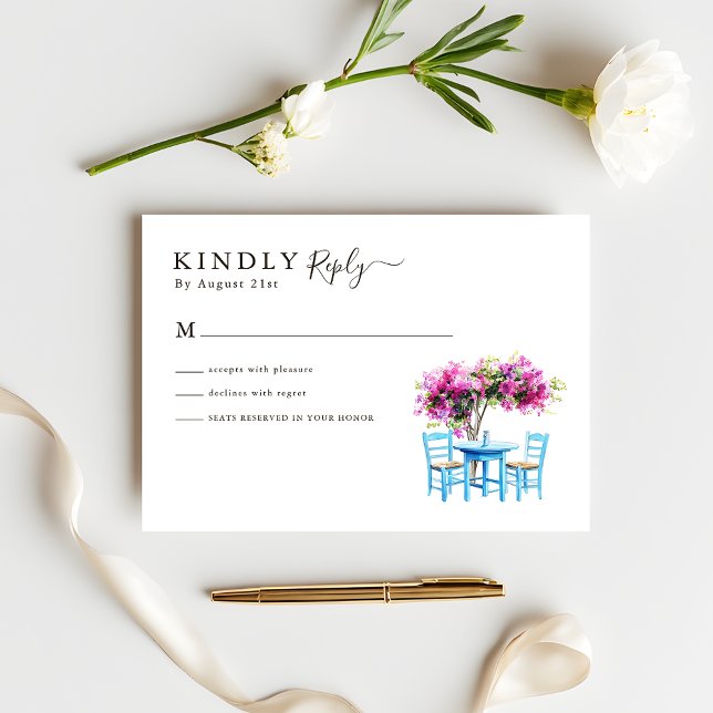 Modern Bougainvillea Destination Wedding RSVP (Subido por el creador)