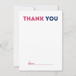 Modern Boy Baby Shower - Tarjeta de nota de agrade