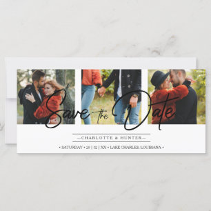 Modern Collage 3 Custom Photos Engagement Couple