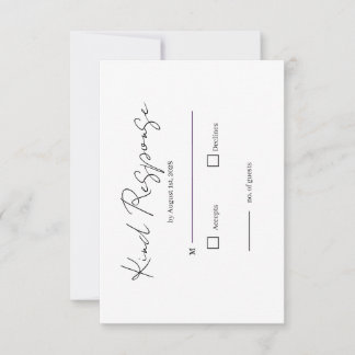 Modern Colorful Retro Fun Funky Wedding RSVP