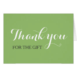 Modern Contemporary Green Thank You Card