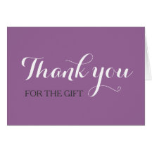 Modern Contemporary Purple Thank You Card