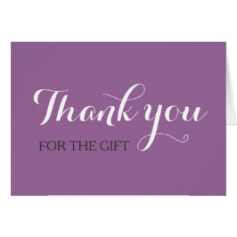 Modern Contemporary Purple Thank You Card