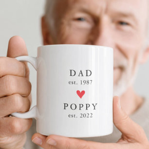 Modern Dad   Año de Fundación Poppy Taza de Café