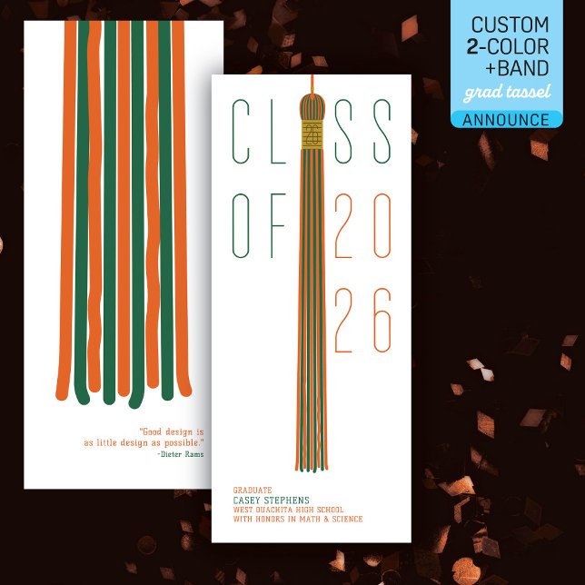 Modern Design Grad  Announcement | Color-Editable (Subido por el creador)