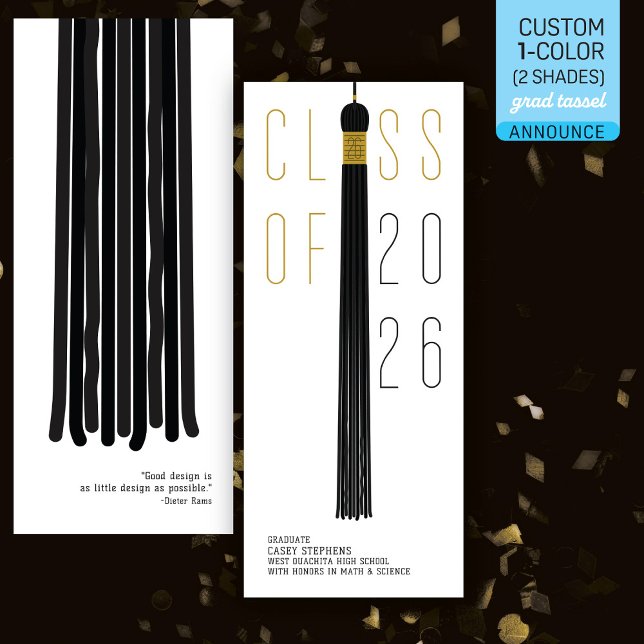 Modern Design Grad Announcement | Color-Editable (Subido por el creador)