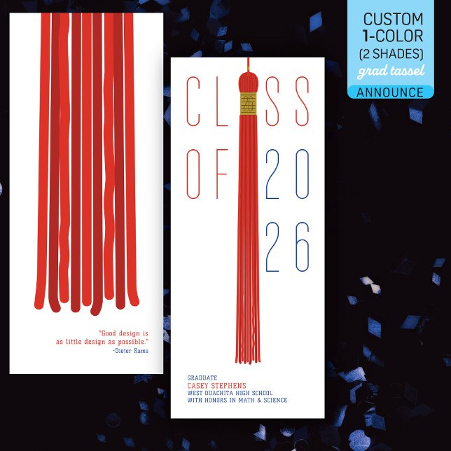 Modern Design Grad Announcement | Color-Editable (Subido por el creador)