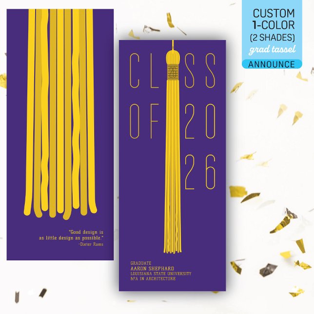 Modern Design Grad Announcement | Color-Editable (Subido por el creador)