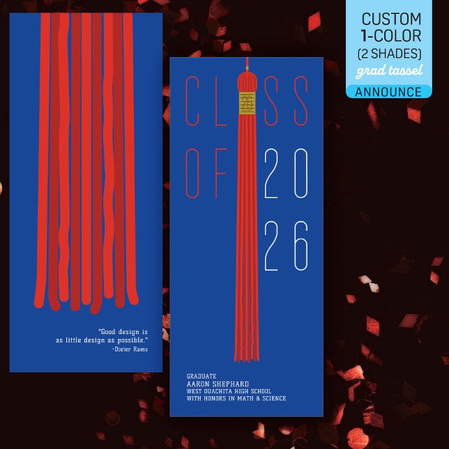 Modern Design Grad Announcement | Color-Editable (Subido por el creador)