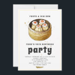Modern Dim Sum 40th Birthday Invitation<br><div class="desc">Ya sea que planees comer algo de shumai o ir a tu bar favorito, esta invitación a fiesta temática dim sum lo hace con estilo. Agregue la redacción de su personalizado a este diseño utilizando los cuadros "Editar esta plantilla de diseño" situados en la parte derecha del elemento, o haga...</div>