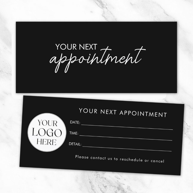 Modern Elegant Business Logo Appointment Card (Front and Back)