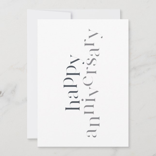 Modern, elegant, chic design Happy Anniversary (Anverso)