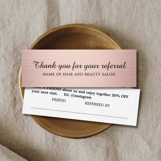 Modern Elegant Faux Rose Gold Salon Mini (Subido por el creador)