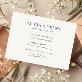 Modern Estate RSVP Card | Minimalist Elegant