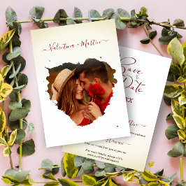 Modern Eternal Love Brustroke Photo Heart Wedding