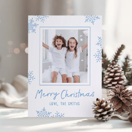 Modern Fun Snowflakes Merry Christmas Script 